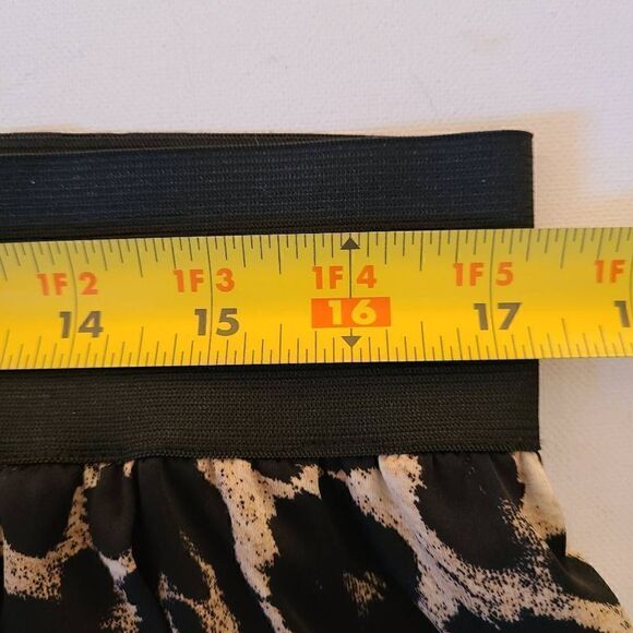 Vince Camuto Womens Leopard Print Elastic Waist Skirt Large - Picture 6 of 9